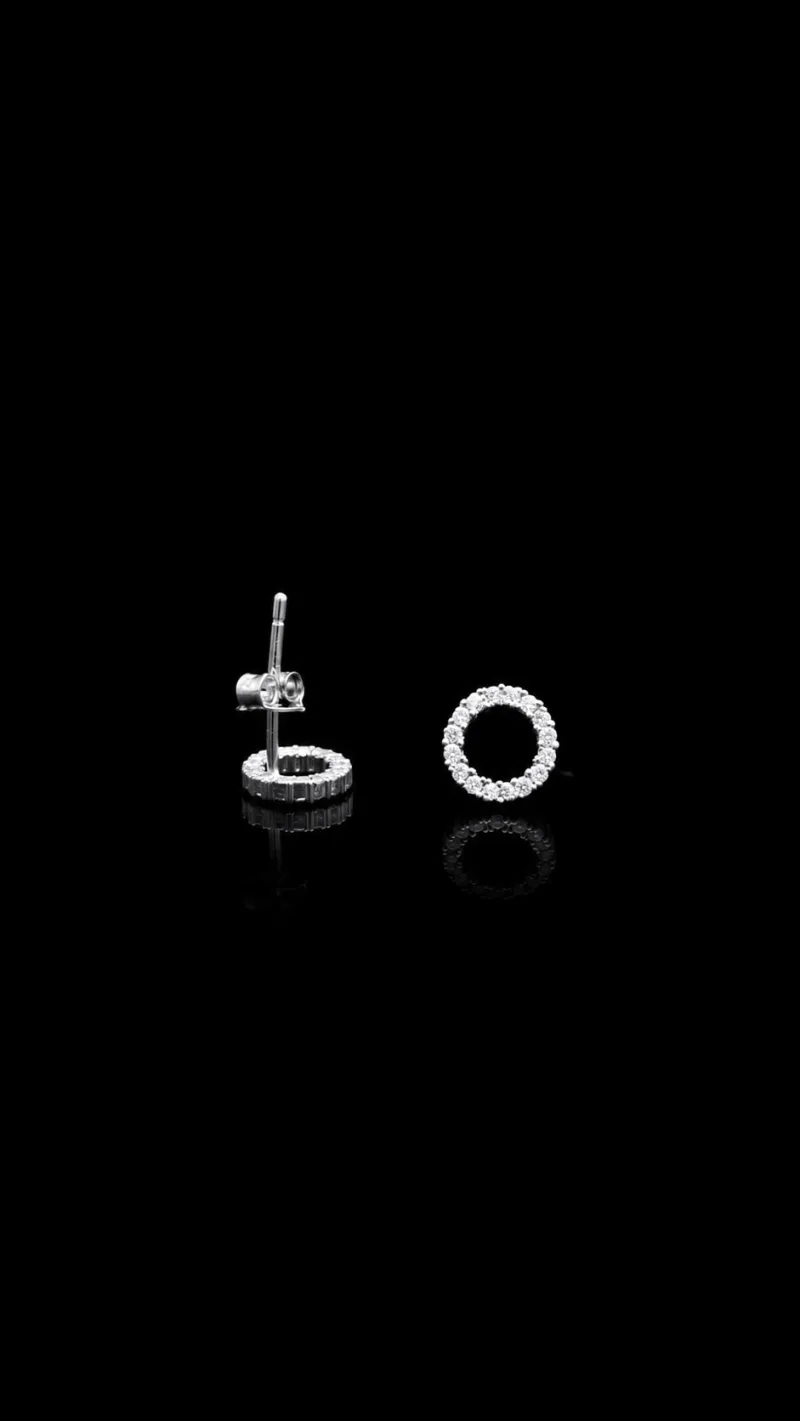 Eterna Pavé Circle Studs